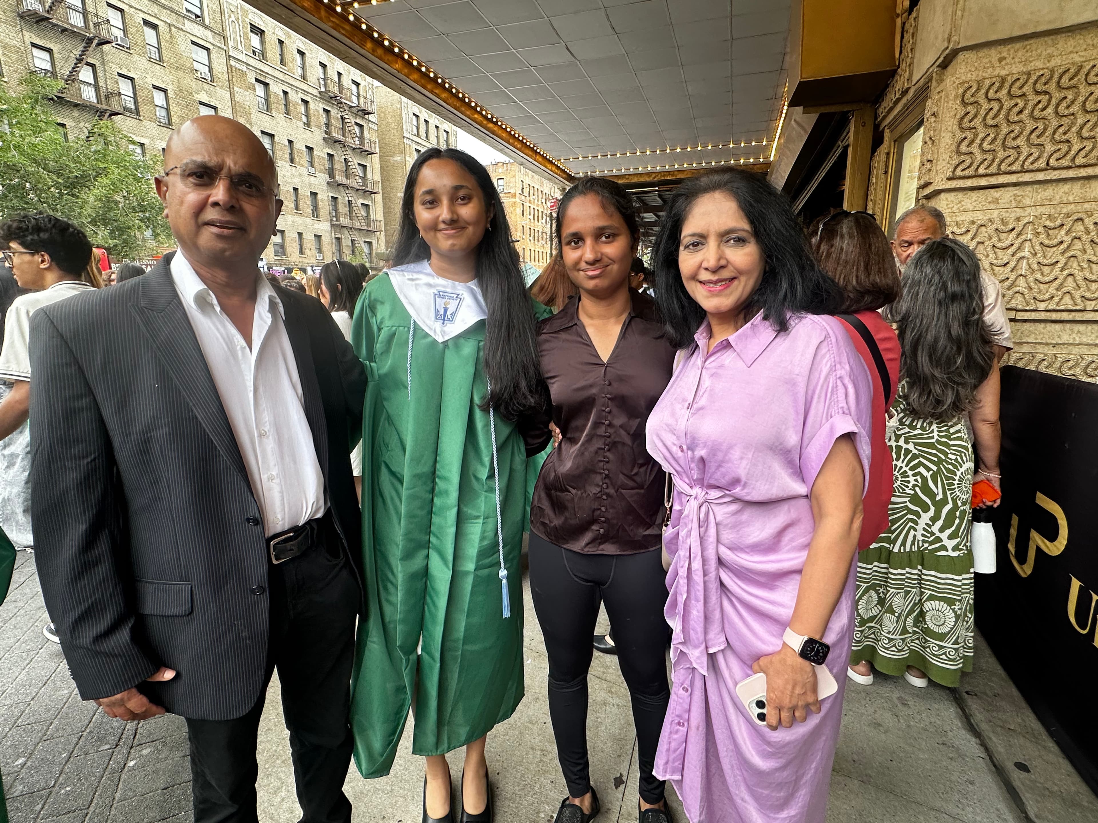 Ravichandra family at Aishwarya's graduation