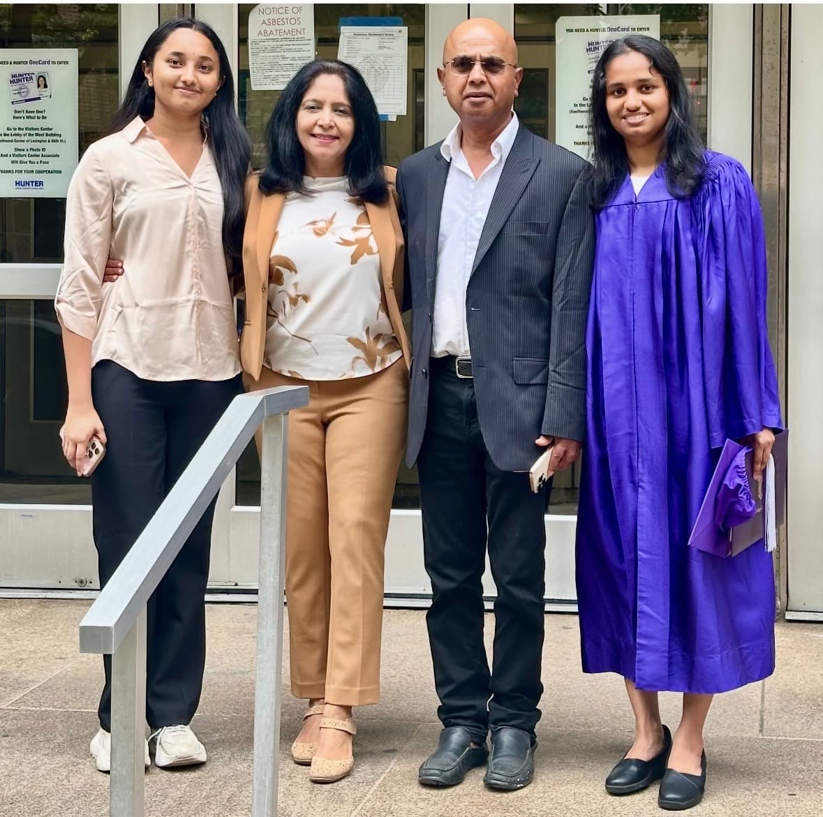 Ravichandra family at Anjali's graduation